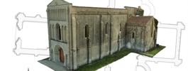 Modèle 3D de l’abbaye de Châtres à Saint-Brice