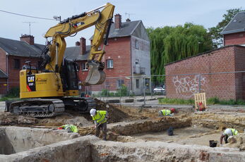 Fouille archéologique de l'îlot Edmond Fontaine à Amiens