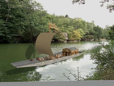 Reconstitution d'une barge © Fodere et Visum