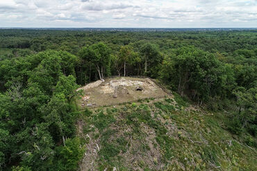 Vue aérienne du site