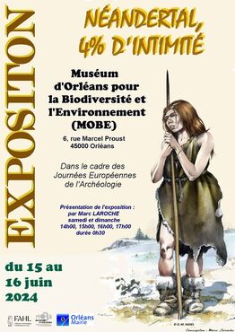 Affiche expo néandertal