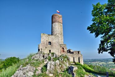 Zamek Królewski w Chęcinach - widok ze wschodu