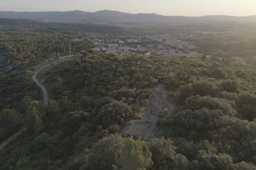 Vue de drone de l'oppidum de la Ramasse