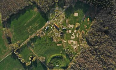 Vue aérienne du site archéologique de Briga
