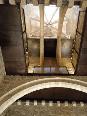 Vista del interior de la torre del Homenaje