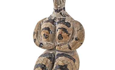  The Goddess and Female Figurines Selection”, Seated Female Figurine, Terracotta, Chalcolithic Age, 4500-3500 BCE