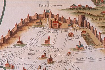 Plan Nicolay de Bourges en 1567
