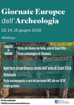 Apertura straordinaria serale dell'area di Scavi Città - Vetulonia - Visita alla Tomba dei Dolia